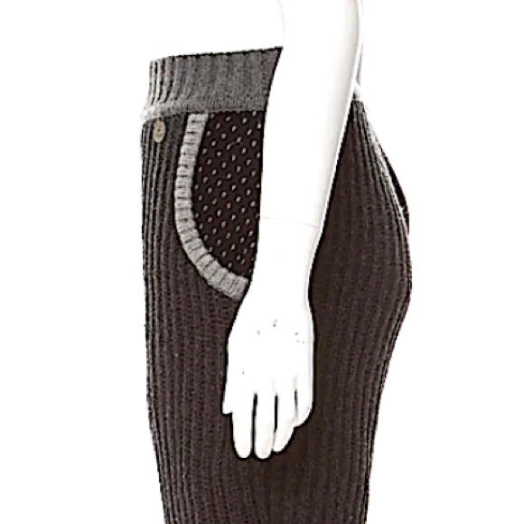 SEE by CHLOÉ RIB-KNIT WOOL PANTS in Charcoal-Grey🐺Pre-Loved❤️ SM | US4 | FR36 - Picture 4 of 11